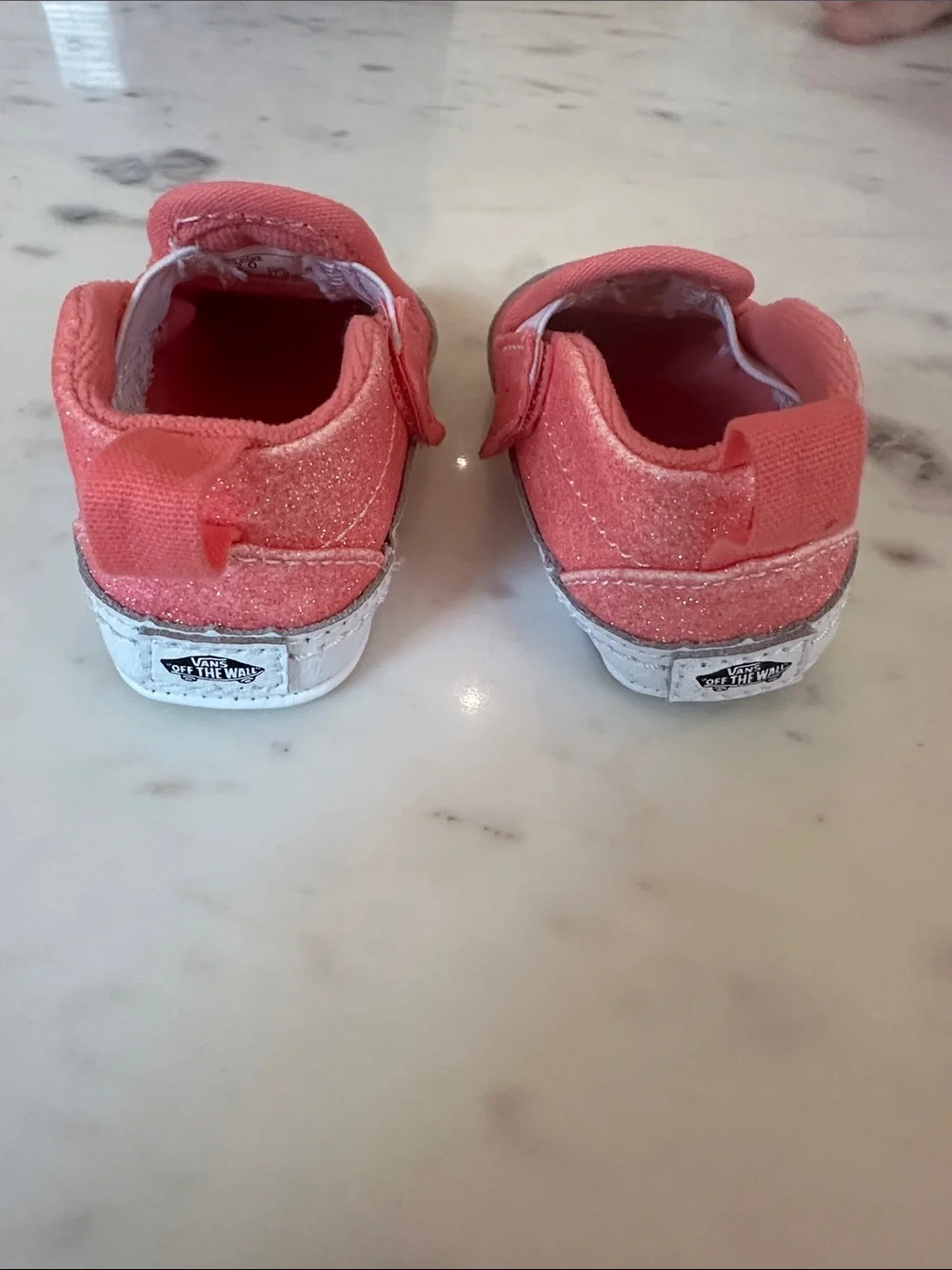 Vans Toddler Glitter Slip-On Shoes in Pink